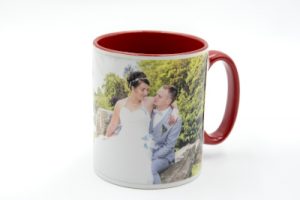 Mug personnalisé rouge avec photo