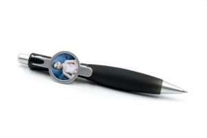 stylo noir personnalisable avec photo ou logo